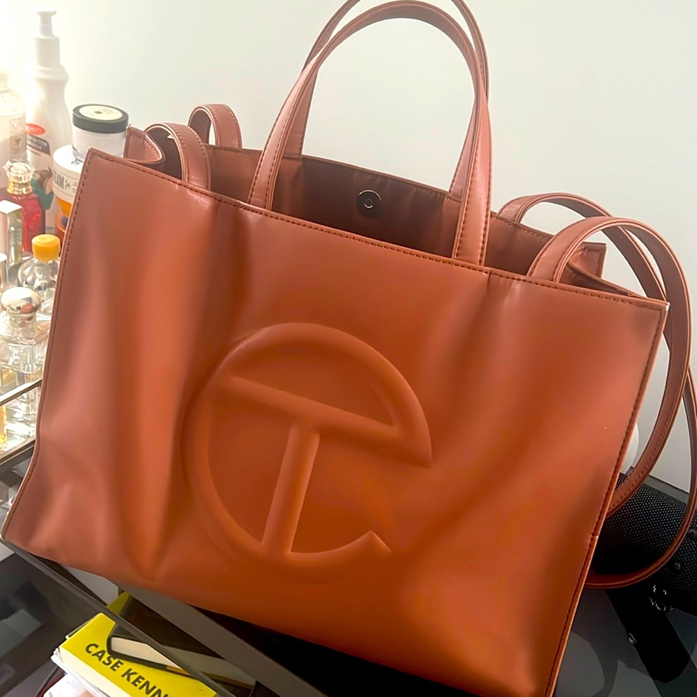 Telfar vegan leather tan